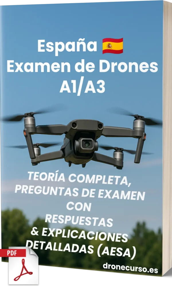 Examen de Drones A1/A3 España – Teoría completa, 500+ preguntas tipo examen con respuestas y explicaciones detalladas: imagen 1