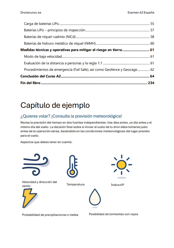 Examen A2 de drones en España - Preguntas Oficiales de Examen, Respuestas Detalladas, Con Material de Estudio Completo AESA