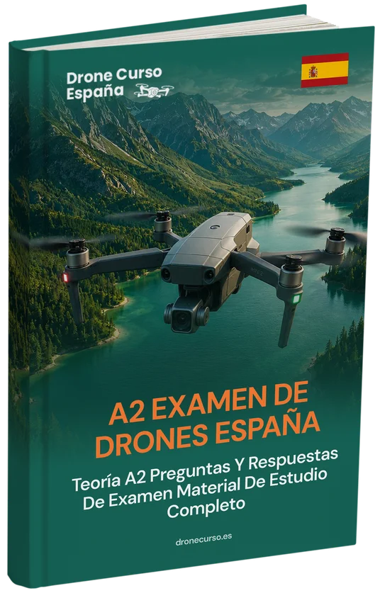 Examen de drones A2 España – Teoría avanzada, material completo de estudio y más de 500 preguntas tipo examen con respuestas