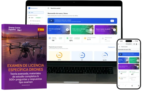Categoría Específica (Specific) Licencia de Dron Combo – Curso Completo, Materiales de Formación & Plataforma E-Learning